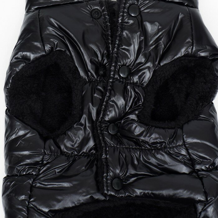 Куртка для собак "Блеск", S (ДС 25, ОГ 37, ОШ 24 см, до 5 кг), чёрная - фотография № 9