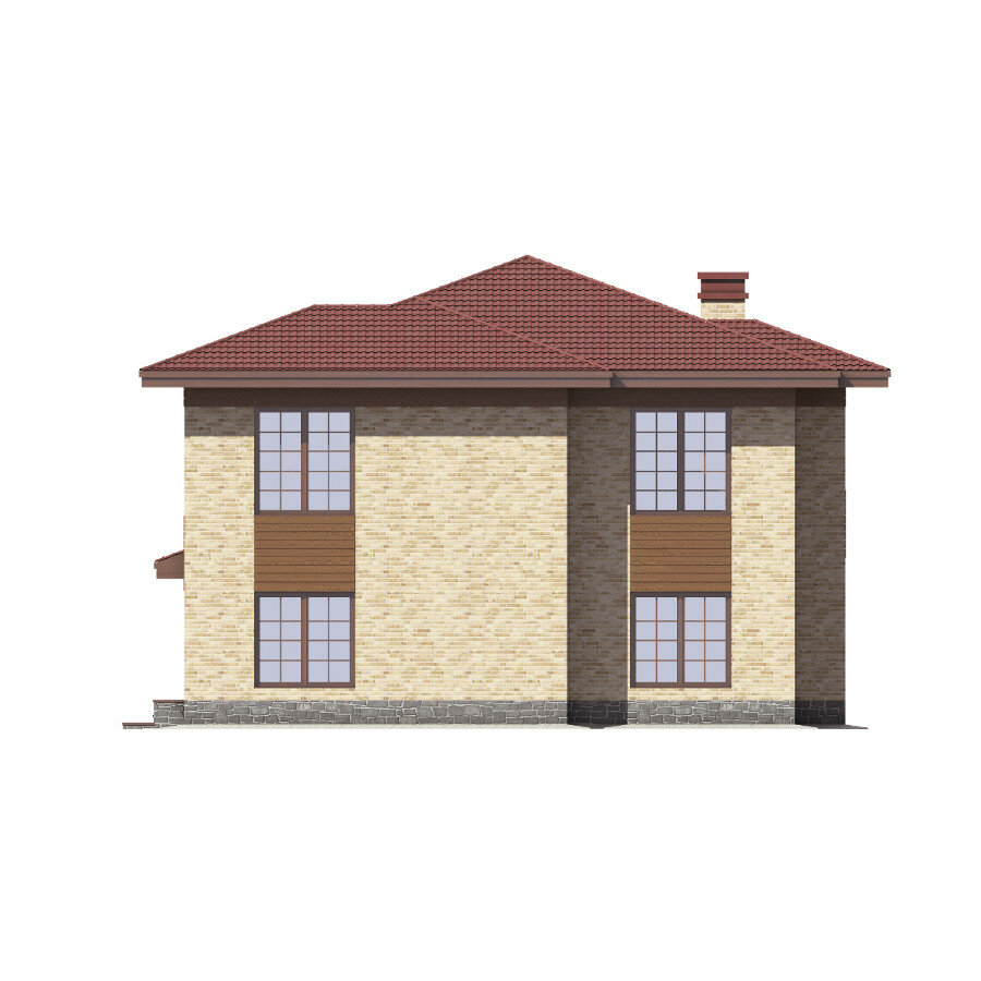 58-10H2L-Catalog-Plans - Проект двухэтажного дома из газобетона с террасой - фотография № 5