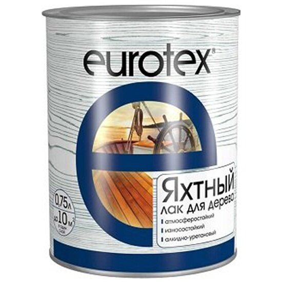 Лак яхтный EUROTEX , алкидно-уретановый, полуматовый, 0,75 л