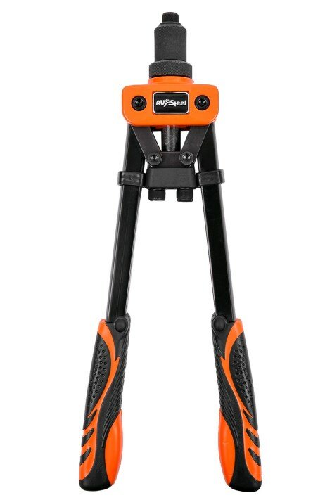 фото Заклепочник для вытяжных заклепок 360мм, (2,4-4,8мм), рычажный, двуручный, индустриальный