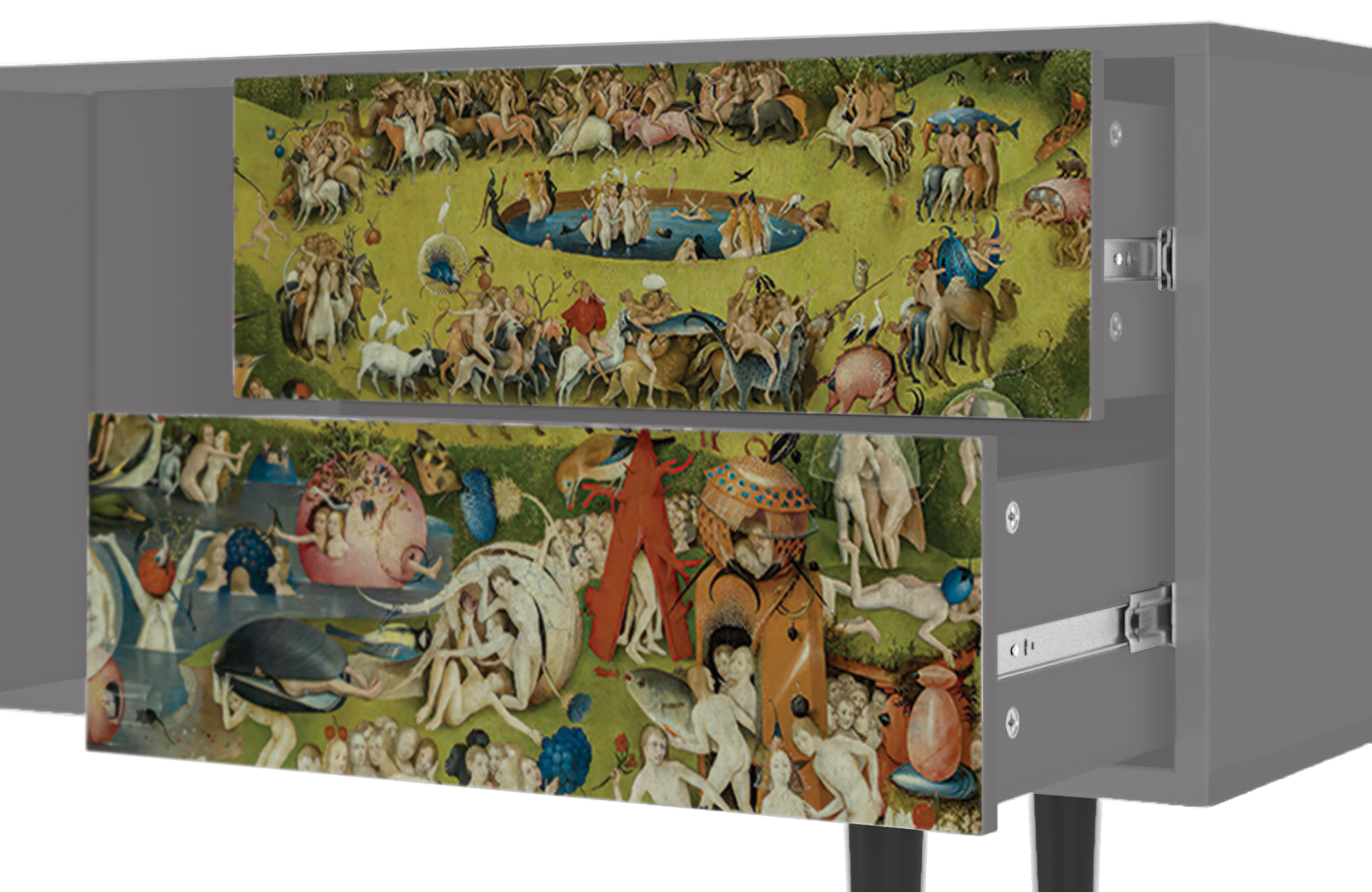 ТВ-Тумба - STORYZ - T1 The Garden by Hieronymus Bosch, 170 x 69 x 48 см, Серый - фотография № 5