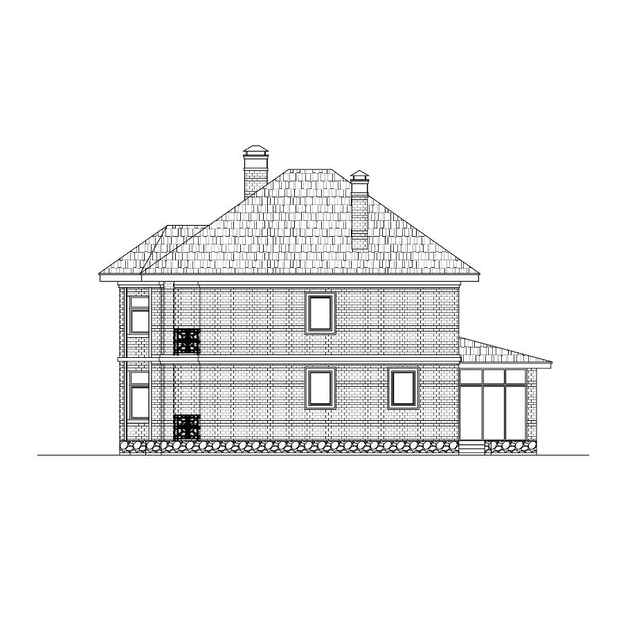 62-41AL-Catalog-Plans - Проект двухэтажного дома из газобетона с террасой - фотография № 4