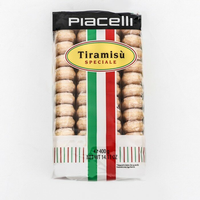 Печенье Piacelli Savoiardi для тирамису, 400 г - фотография № 1