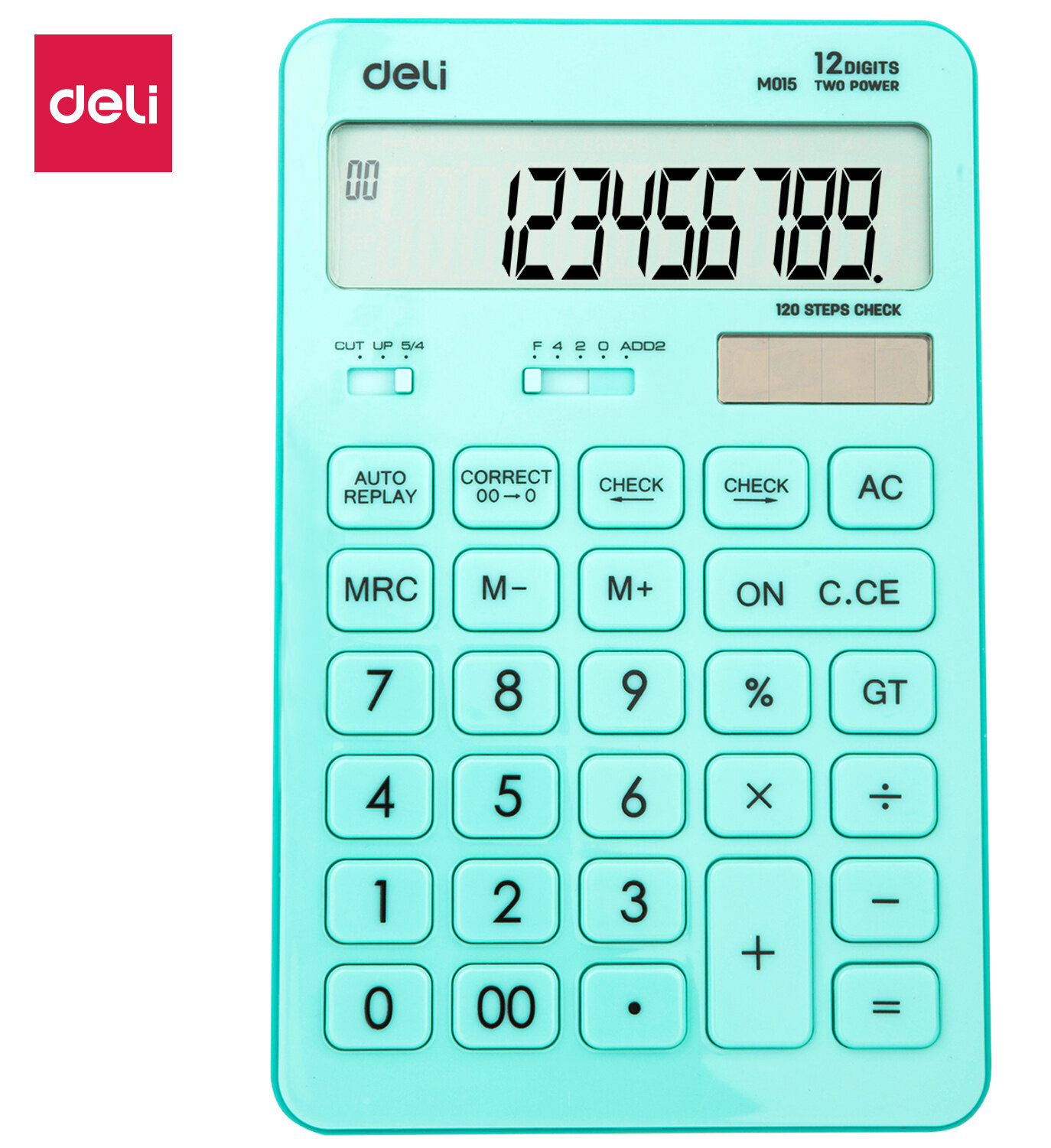 Калькулятор DELI Touch, EM01531, голубой