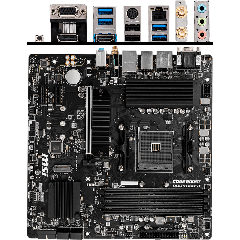 Материнская плата MSI B550M Pro-VDH WiFi Socket-AM4 AMD B550 4xDDR4, 4xSATA3, RAID, 2xM.2, 1xPCI-E16x, 4xUSB3.2, D-Sub, DP, HDMI, Glan, mATX