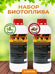 Набор биотопливо для биокаминов Биотепло-1, с ароматом зеленого чая+капучино 2 литра