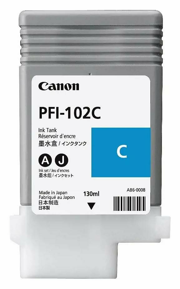 Картридж струйный Canon PFI-102C голубой