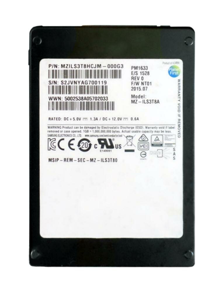 Диск Samsung MZILS3T8HCJM PM1633 3.84TB SAS SSD 12G