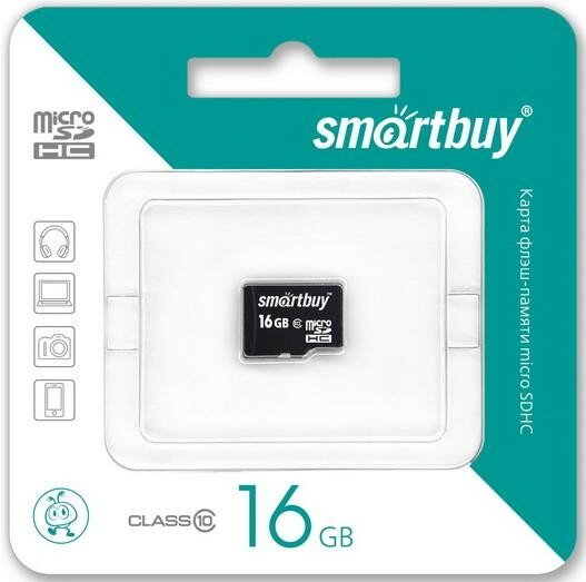 Другие товары 12 Smartbuy Флэш-карта (памяти) MicroSDHC 16GB Class10 SmartBuy без адаптера