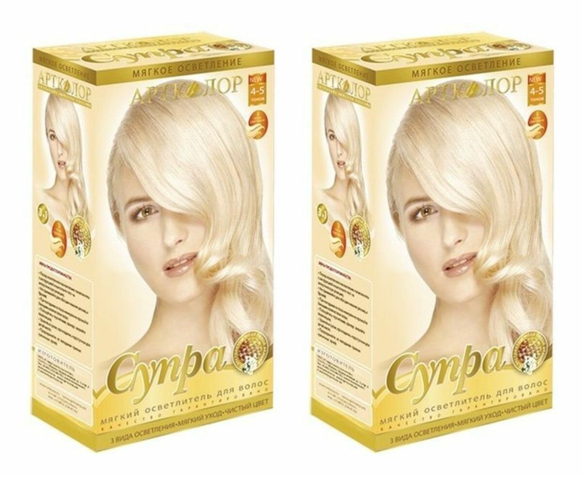 Артколор Осветлитель для волос Супра, 3в1, 30 гр, 2 штуки/