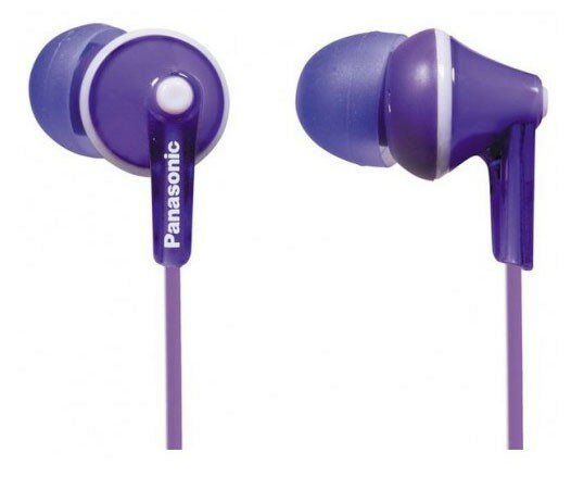Наушники вкладыши Panasonic RP-HJE125E 1.1м фиолетовый проводные (в ушной раковине)