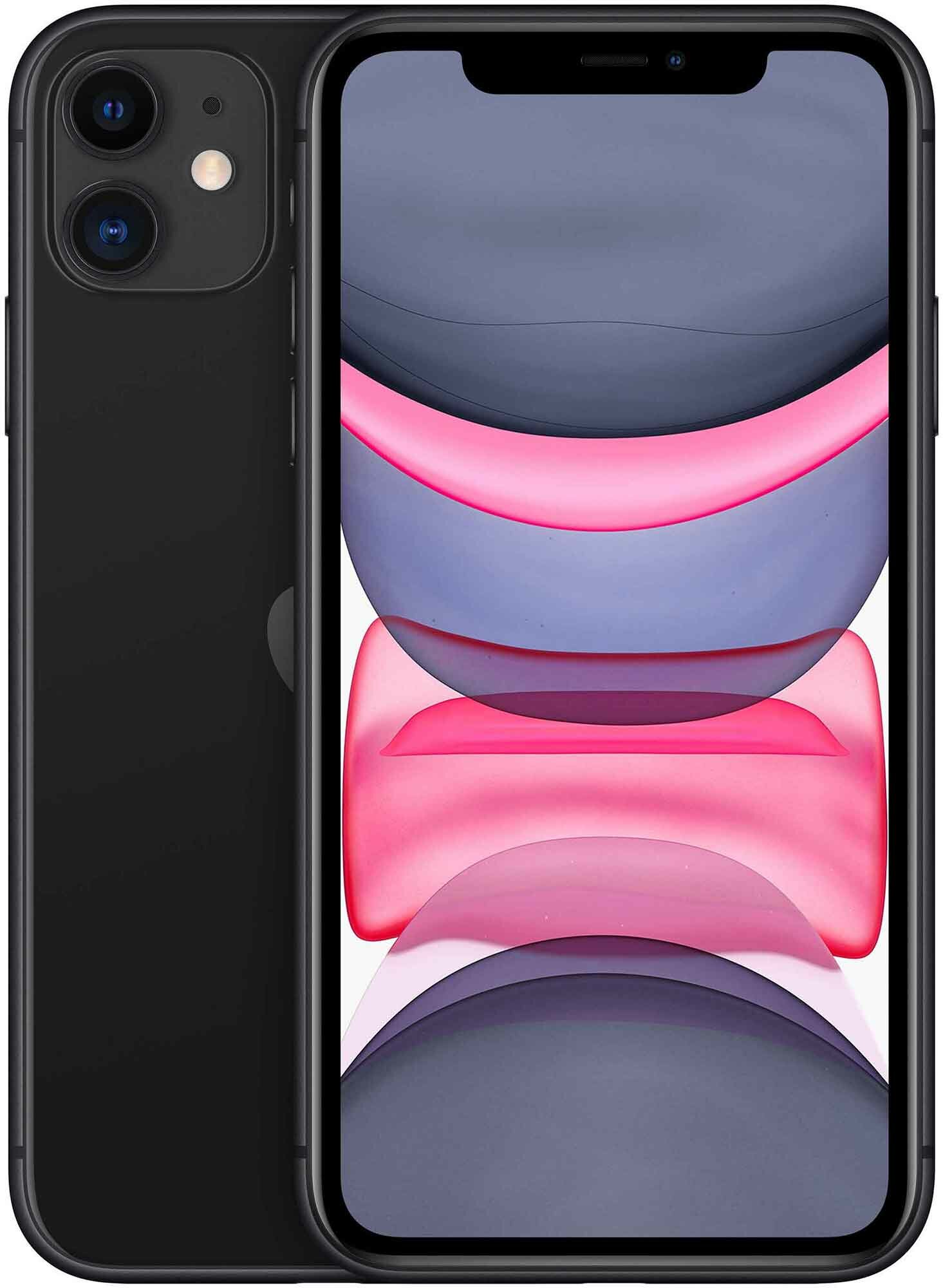 Смартфон Apple A2221 iPhone 11 64Gb черный (MHDA3QL/A)