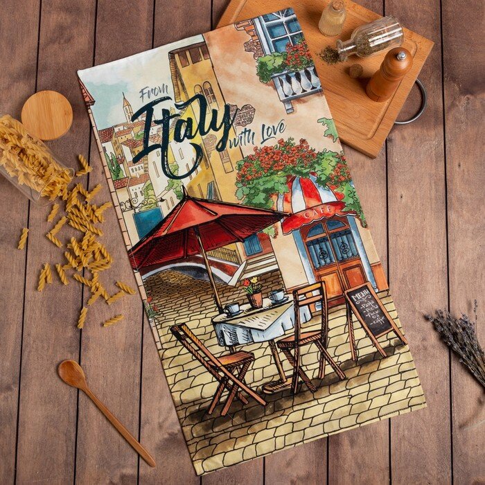 фото Полотенце «Италия» 40х73 см, 100% хлопок, саржа 190 гр/м²