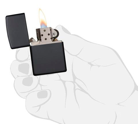 Зажигалка с покрытием Black Matte Zippo арт. 218 - фотография № 4