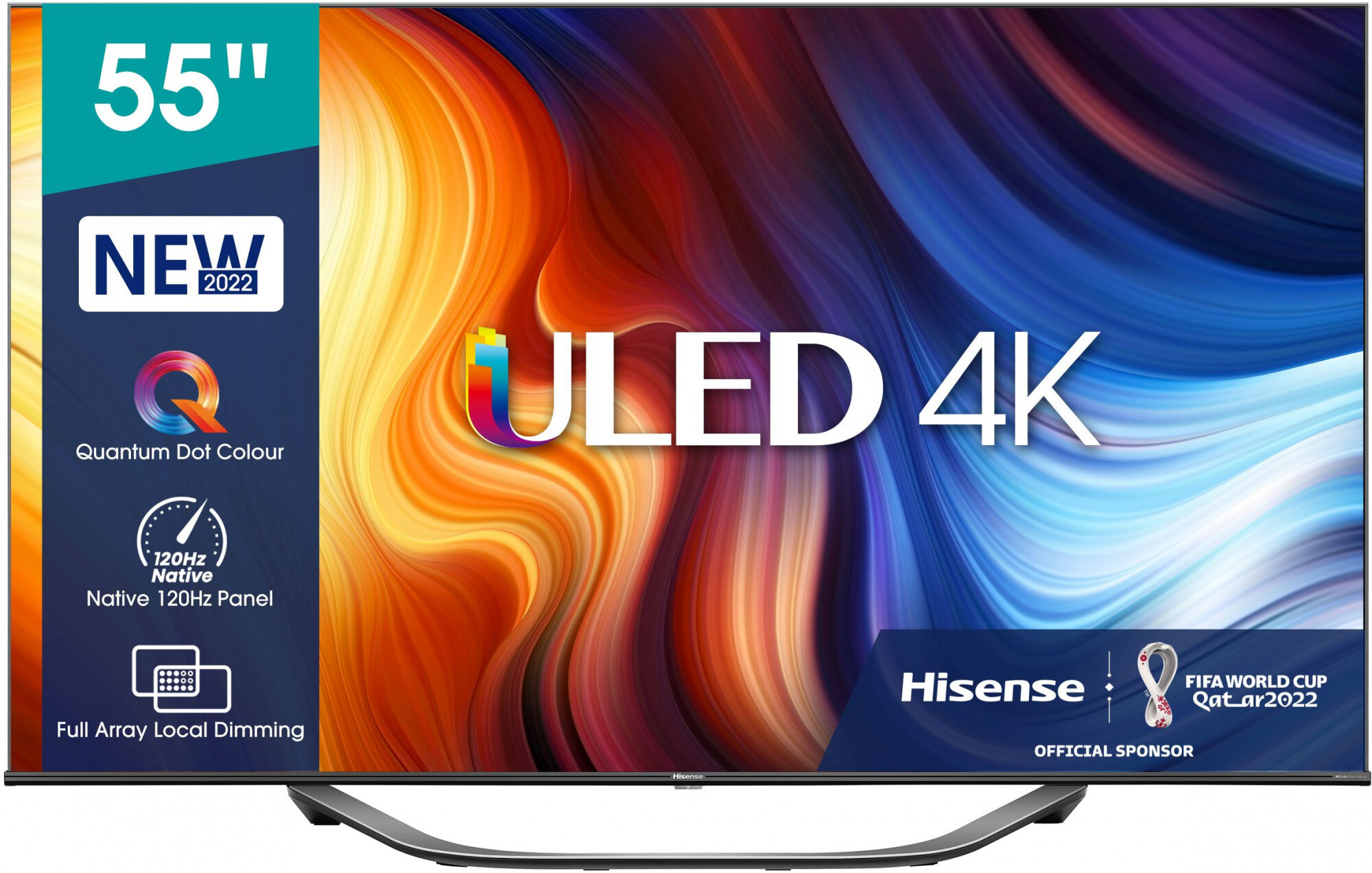 Телевизор LED Hisense 55" 55U7HQ Smart черный/4K Ultra HD/DVB-T/120Hz/DVB-T2/DVB-C/DVB-S/DVB-S2/USB/