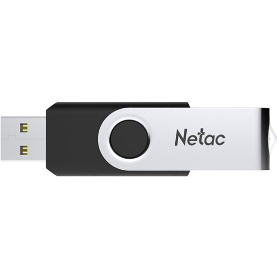 Флешка Netac U505, 128GB, USB 3.0, Черный/Серебристый, NT03U505N-128G-30BK - фото №1