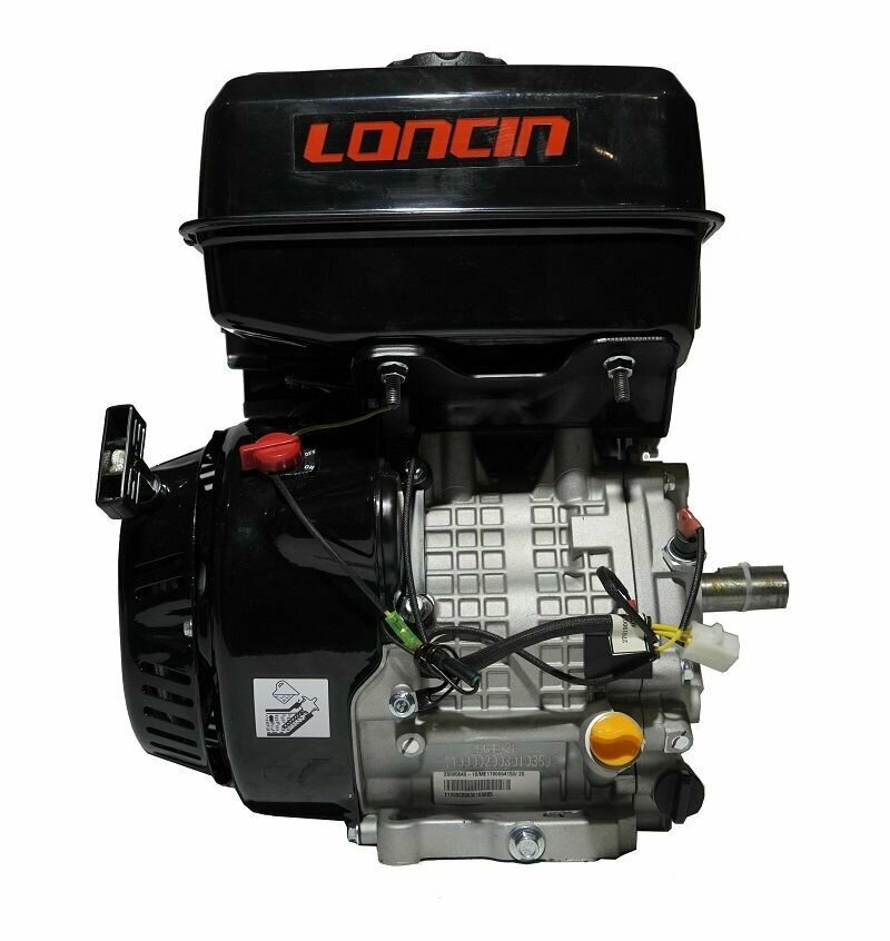 Двигатель бензиновый Loncin LC192F (I type) D25.4 0.6А (20л. с 459куб. см вал 25.4мм ручной старт катушка 0.6А)