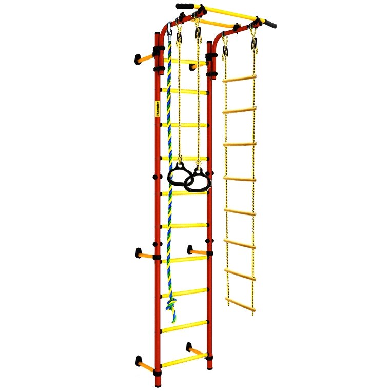 KAMPFER детский спортивный комплекс Strong Kid Wall - красно-желтый (высота + 52 см)