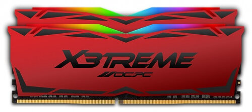 Оперативная память OCPC DDR4 X3 RGB 16Gb (8Gbx2) 3200Mhz CL16, RED (MMX3A2K16GD432C16RE)