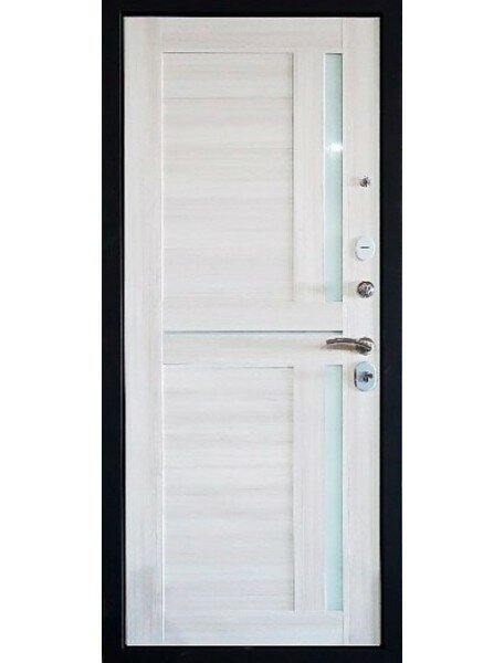Входная дверь Стальной стандарт S9 Белый дуб 860х2050 правая - фотография № 1