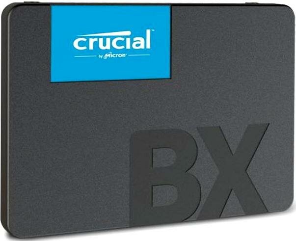 Crucial SSD BX500, 500GB, 2.5" 7mm, SATA3, 3D TLC, R/W 550/500MB/s, IOPs 95 000/61 000, TBW 120, DWPD 0.2 (12 мес.)