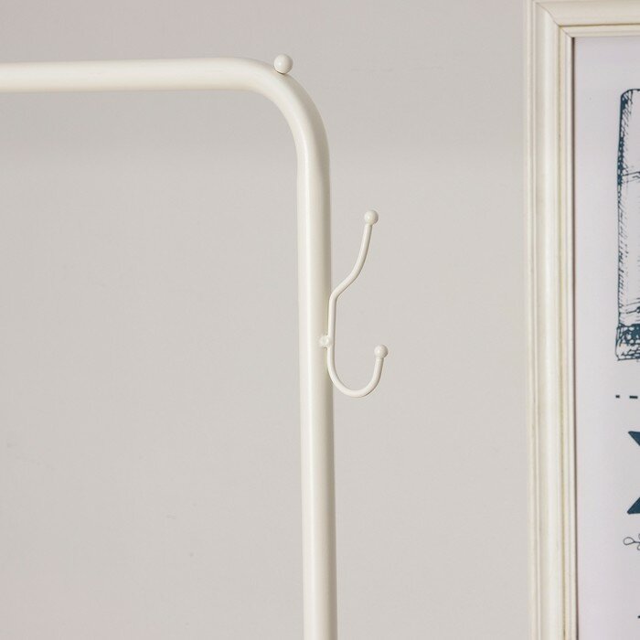 Стойка для одежды «Радуга», 89,2×39×154 см, цвет белый - фотография № 3