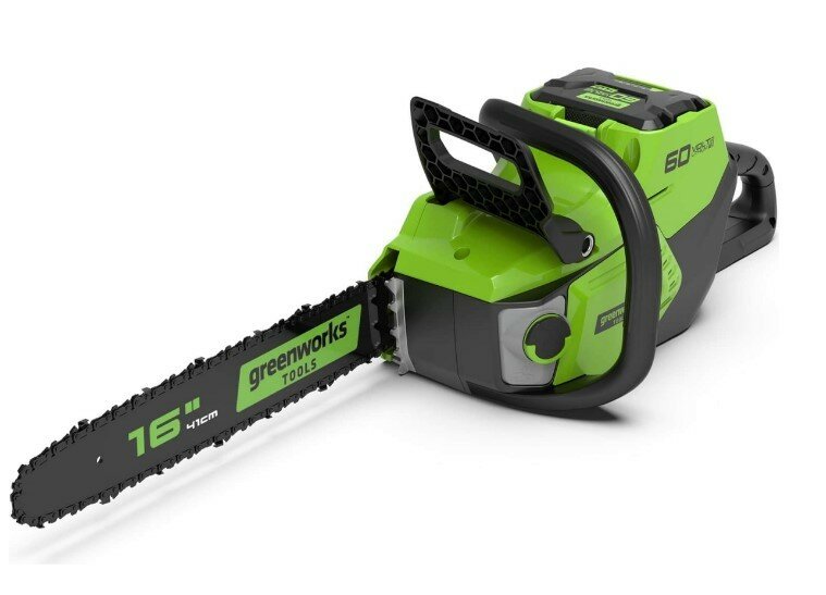 GreenWorks Gd60cs40, 60V, 40 см, бесщеточная, без АКБ и ЗУ Цепная пила аккумуляторная (2007507) .