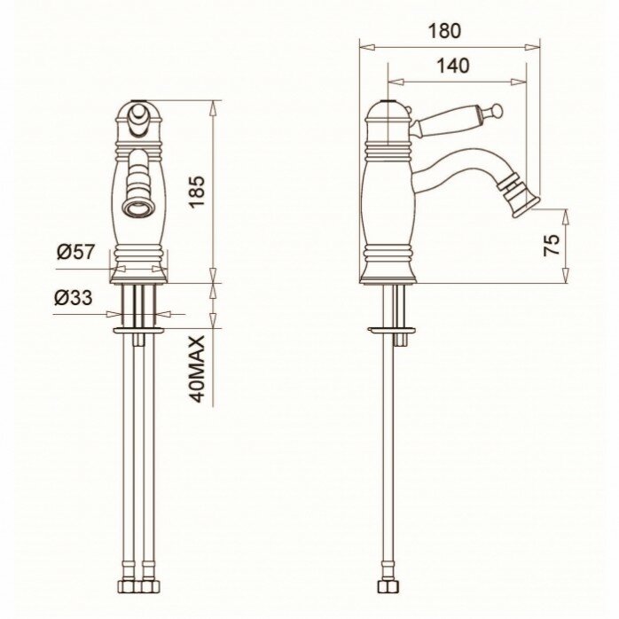 Смеситель для биде Migliore Oxford 19163 золото
