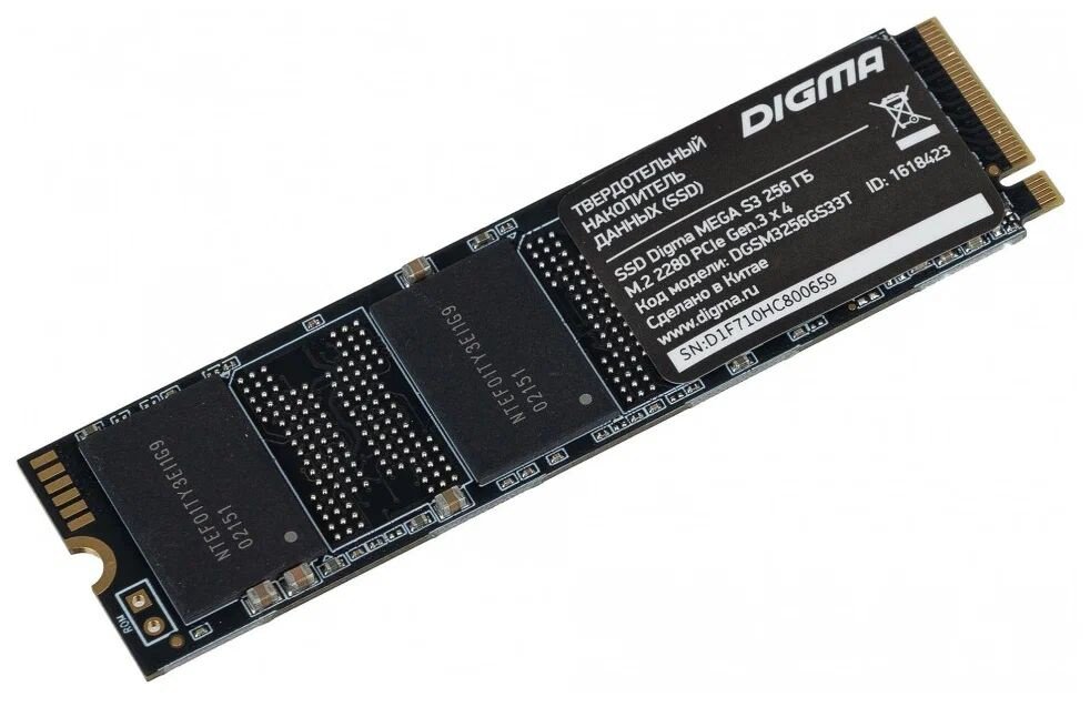 Жесткий диск SSD M.2 Digma Mega S3 256Gb (DGSM3256GS33T)