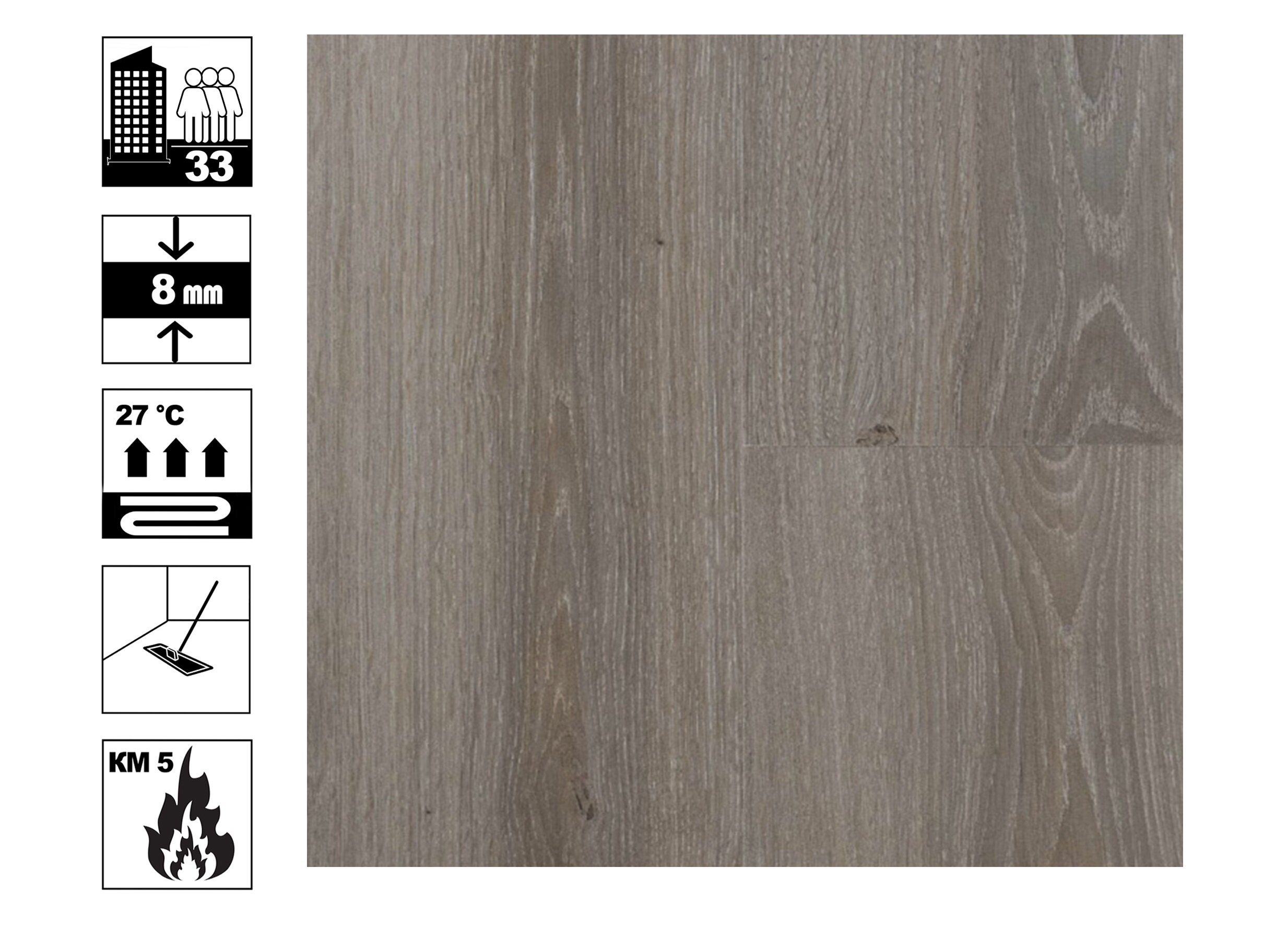 фото Ламинат Kronon Modern 33 класс 8мм Дуб Гломм