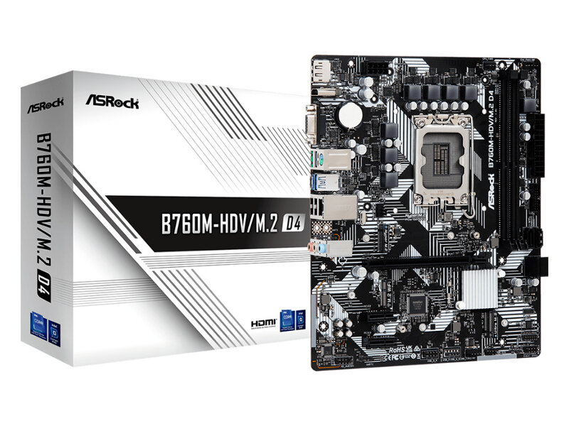 Материнская плата ASRock B760M-HDV/M.2 D4