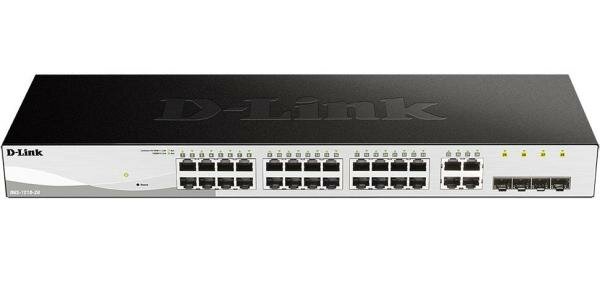 D-Link DGS-1210-28/FL1A Управляемый коммутатор 2 уровня с 24 портами 10/100/1000Base-T и 4 комбо-портами 100/1000Base-T/SFP