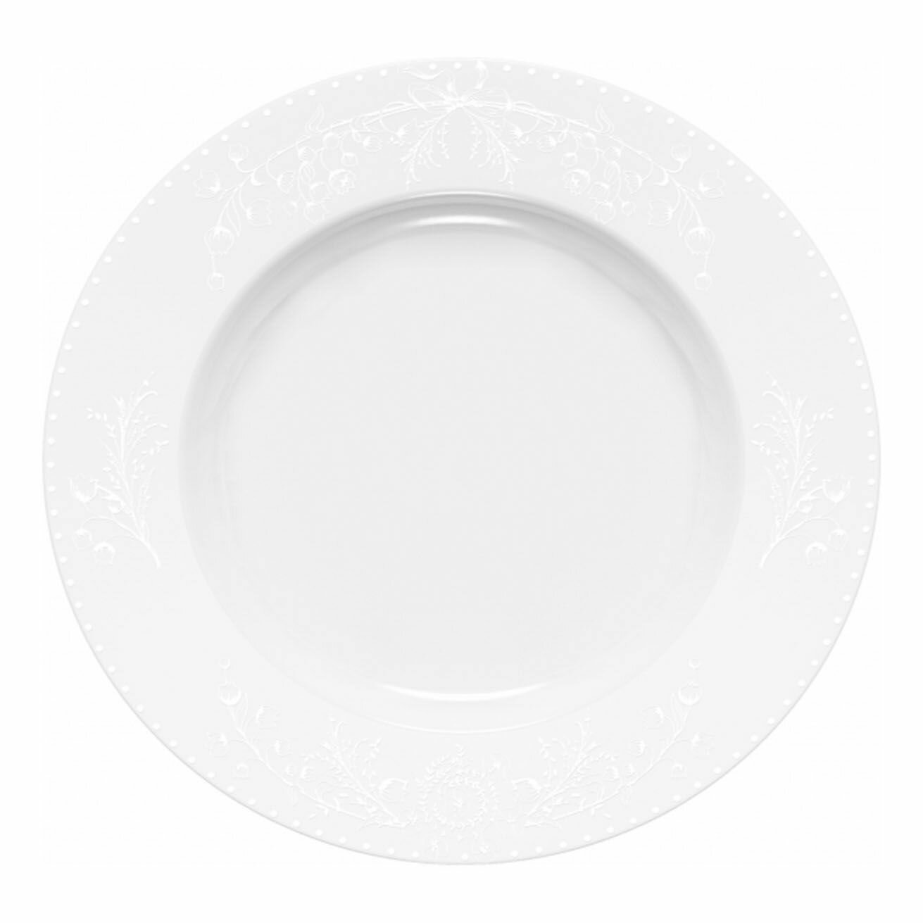Тарелка обеденная Domenik Spring Romance 27 см белая