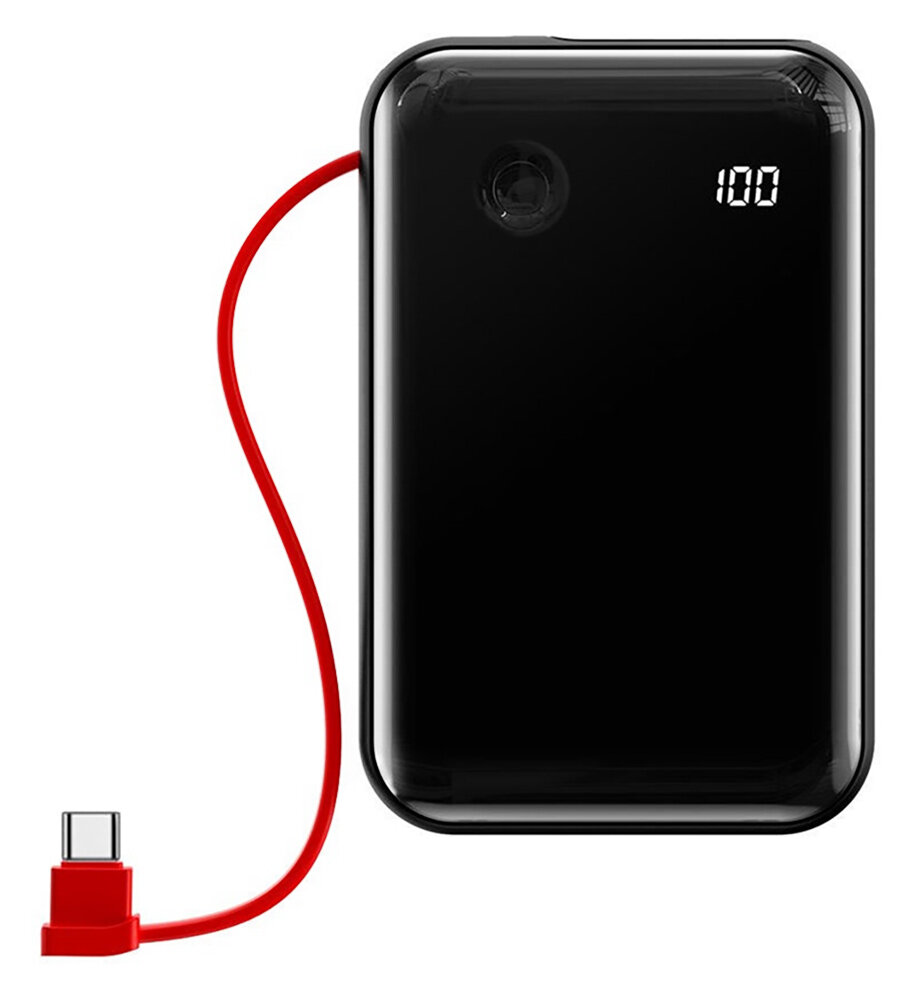 Внешний аккумулятор Baseus Mini S Digital Display 3A Power Bank 10000mAh (With Type-C Cable) black