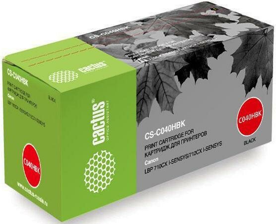 Картридж Cactus CS-C040HBK для Canon LBP 710CX/712CX черный 12500стр