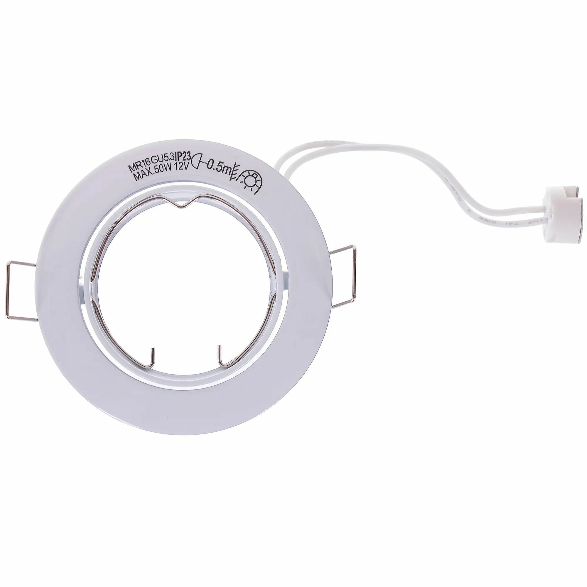 Светильник точечный встраиваемый Inspire поворотный круглый GU5.3 алюминий цвет белый - фотография № 3