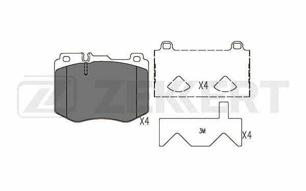 Колодки тормозные передние MB C-Class (205) 14- CLS (C257) 18- E-Class (238) 17- E-Class (213) 1