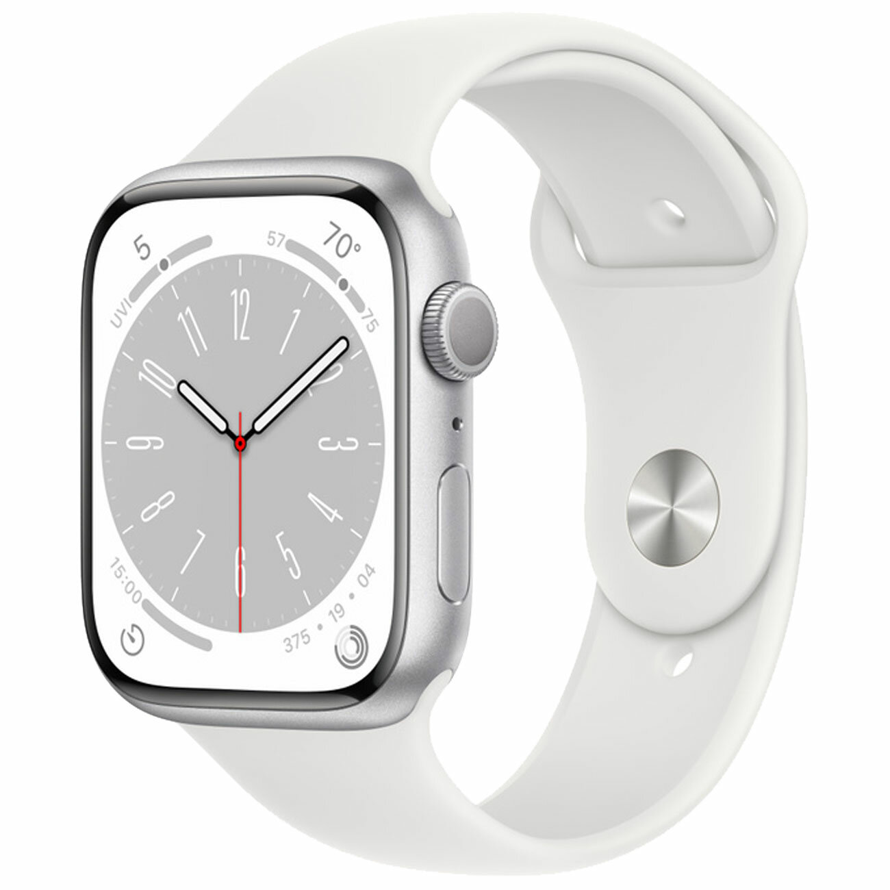 Смарт-часы Apple Series 8 GPS 45mm Silver Aluminium/White (MP6N3)