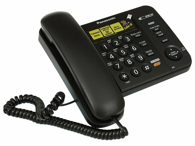 Телефон Panasonic Телефон Panasonic KX-TS2358RUB, черный