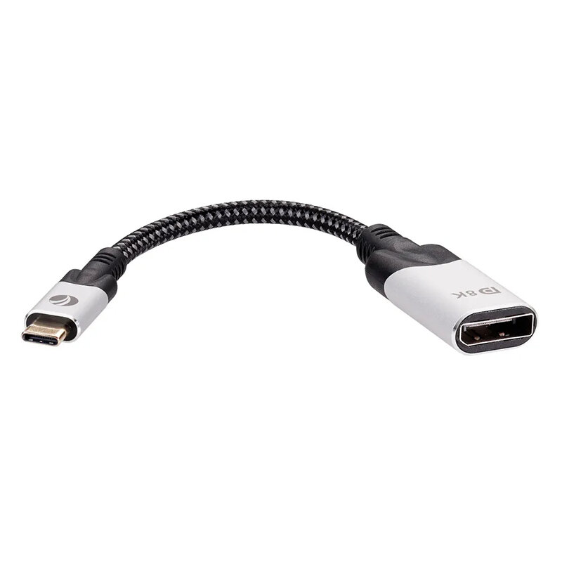 Адаптер VCOM USB 3.1 Type-Cm --> DP A(f) 8K@60Hz, 0.15m, Alum - фото №2