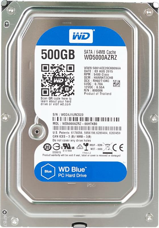   WD Original SATA-III 500Gb WD5000AZRZ Blue (5400rpm) 64Mb 3.5"