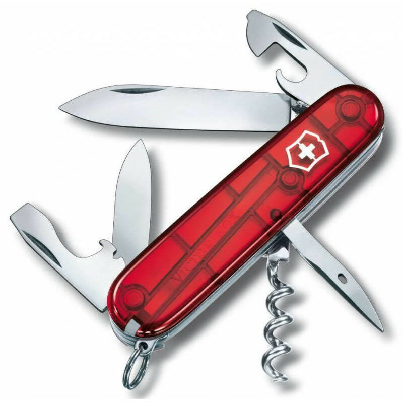 Victorinox швейцарский перочинный нож Spartan 91мм 12 функций красный полупрозрачный (1.3603.T)