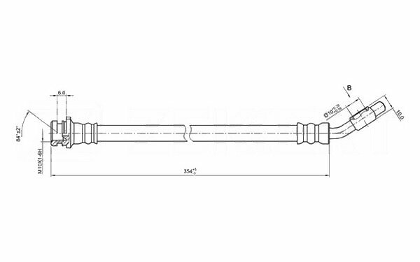 Шланг тормозной передний левый Nissan Navara (D40) 05- Pathfinder (R51) 05-