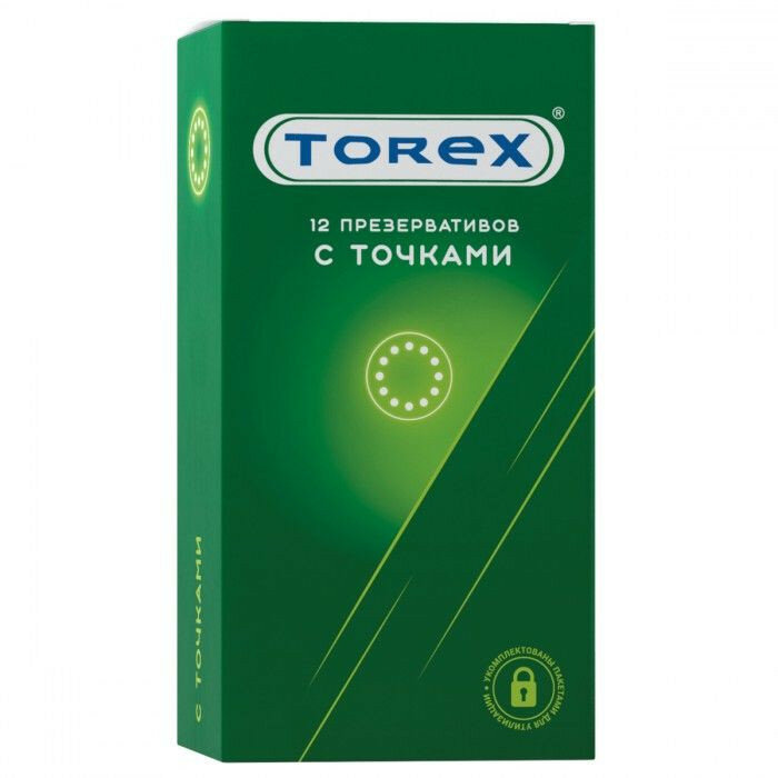 Текстурированные презервативы Torex С точками - 12 шт. (190859)