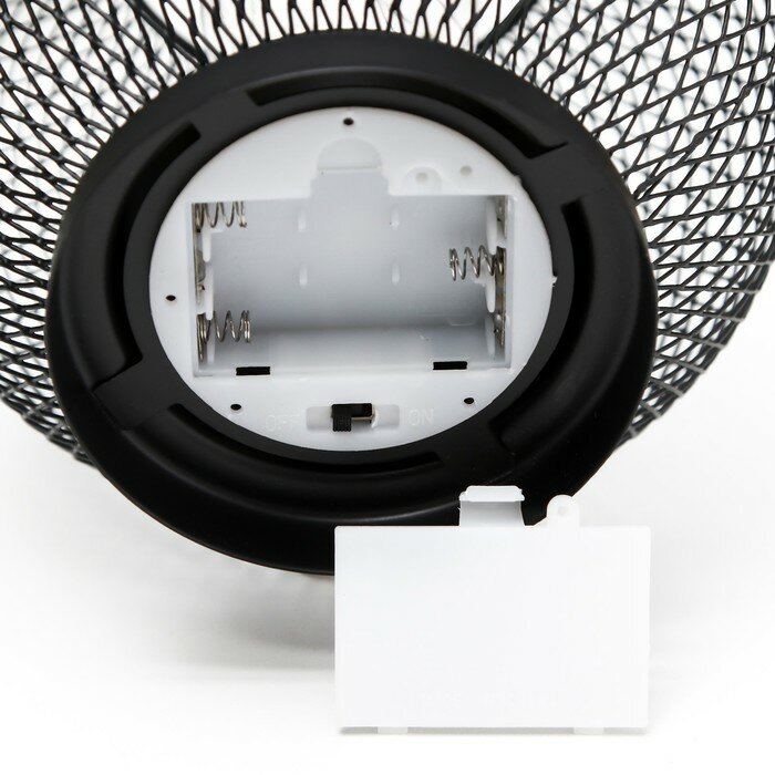 Ночник "Шар лофт" LED от батареек 3ААА черный 16x16x14 см RISALUX - фотография № 6