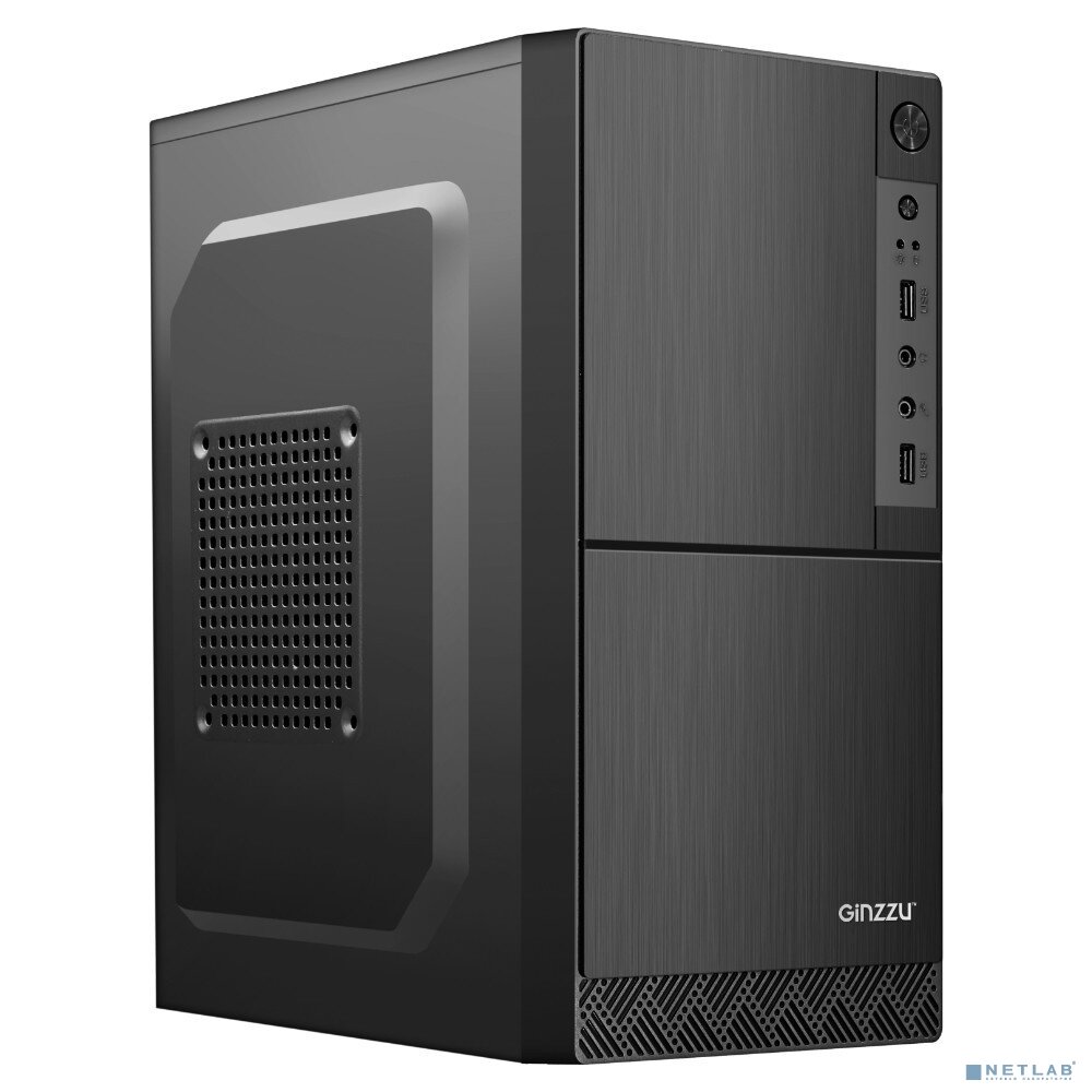 GINZZU корпус Ginzzu B190 2*USB 2.0,AU (450W) чёрный