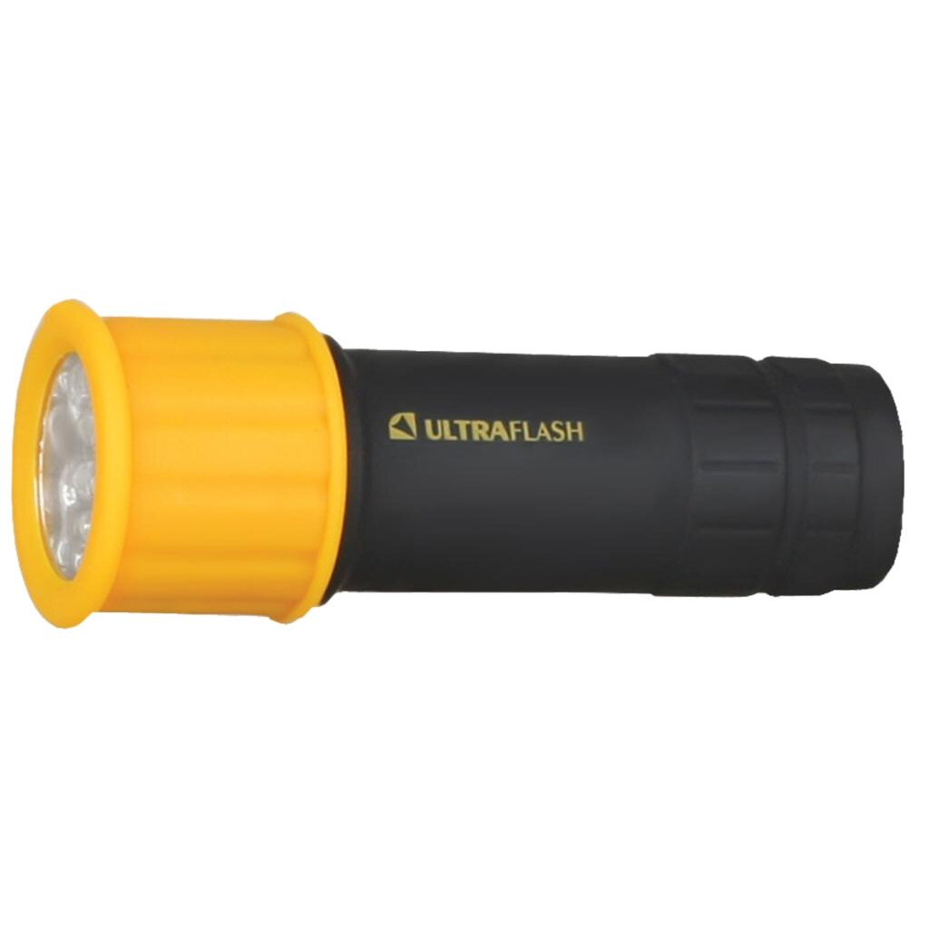 Ultraflash LED15001-B (фонарь 3XR03 светофор, желтый с черным, 9 LED, пластик, блистер) (1 шт.)
