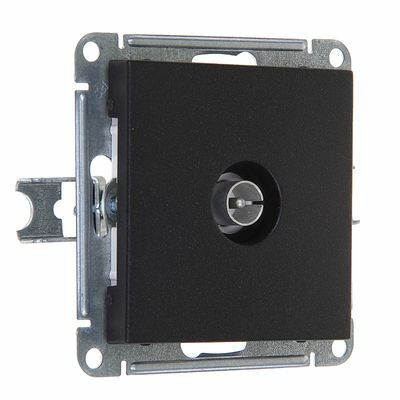 фото Wessen 59 розетка телев. с/у 1м. без рам. черн. бархат