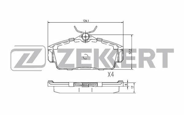 Колодки тормозные передние Nissan Almera (N16) 00- Primera (P11 WP11) 98-