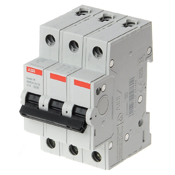 Автоматический выключатель на Din-рейку АВВ BMS413 С20А/3п/ 4,5кА 2CDS643041R0204